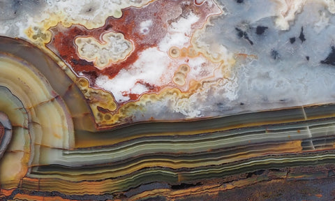 Mexican Crazy Lace Agate Rock Slab 419