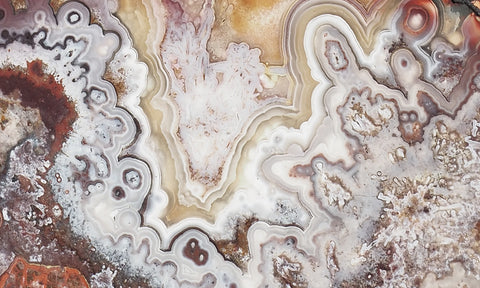 Mexican Crazy Lace Agate Rock slab 0405